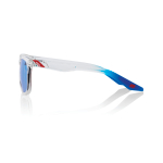 Спортивные очки 100% HUDSON - Jorge Martin SE Polished Clear - HiPER Blue Multilayer Mirror Lens