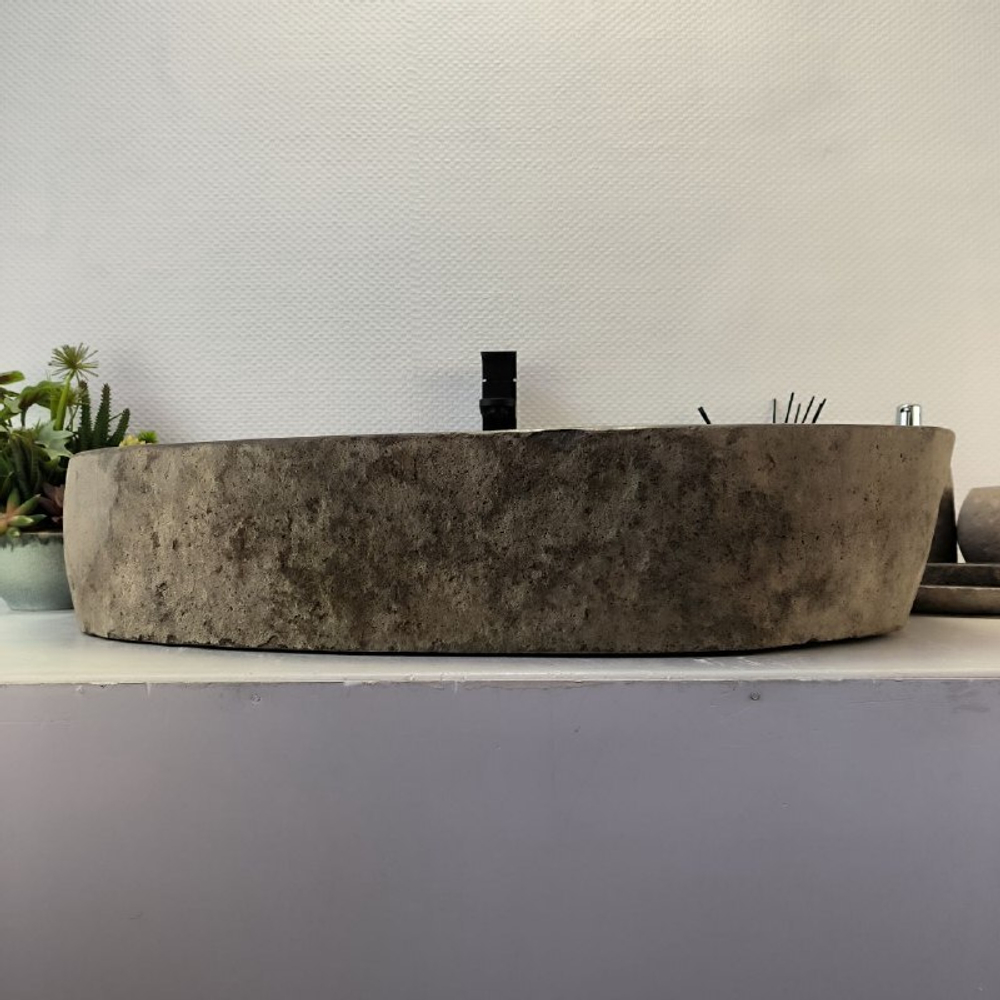 Раковина из речного камня RS-63535 (79*50*16) 0125