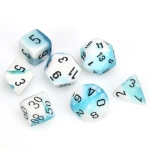 Chessex 7-dice set Gemini Teal-White/Black