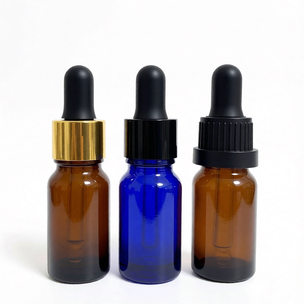 Комплект: Пипетка для флакона 10 мл (18) Черная рифленая с усиленным контролем вскрытия