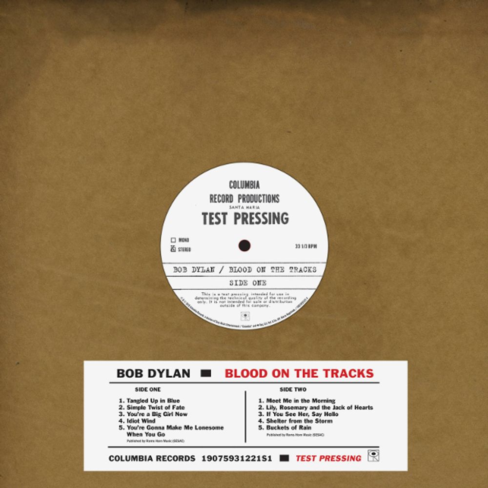 Bob Dylan / Blood On The Tracks (Original New York Test Pressing)(LP)