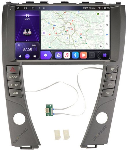 Магнитола для Lexus ES350 2006-2012 XV40 - Carmedia SF-9118-NPQU QLed+2K, Android 12, ТОП процессор, CarPlay, 4G SIM-слот