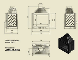 Топка каминная AMELIA/EKO (18 кВт)