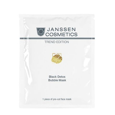 JANSSEN COSMETICS Биоцеллюлозная детокс-маска для глубокого очищения и обновления кожи | BLACK DETOX BUBBLE MASK