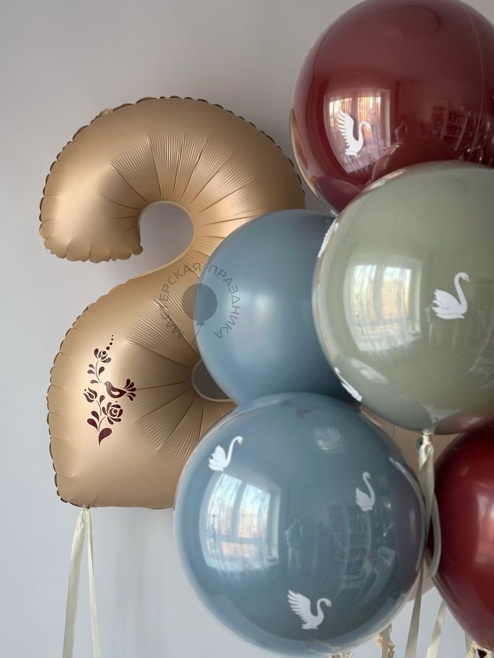 Воздушные шары на 2 годика для мальчика №8675  Изображение4