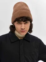 Шапка FOS Бини Вязаная коричневая
