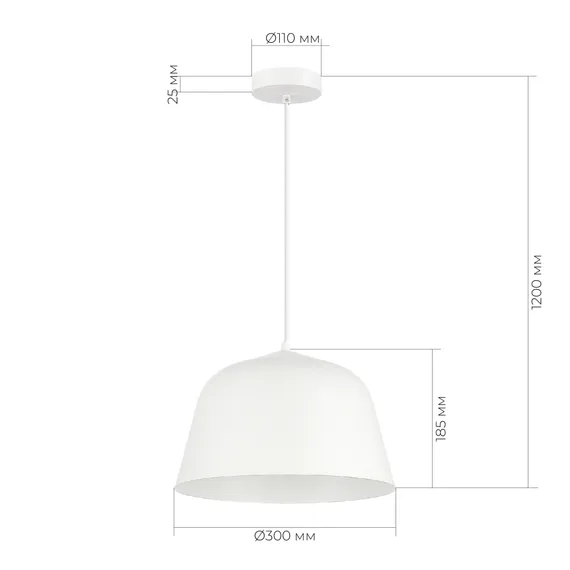 SLE1805-503-01 Светильник подвесной Белый/Белый E27 1*40W BLANK