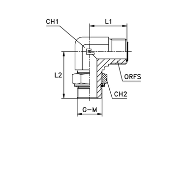 Штуцер FH90 D10 ORFS 11/16 - BSP 1/4