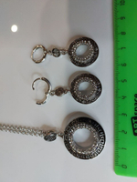 Комплект бижутерии классический женский. В греческом стиле. Набор, комплект серьги с подвесками "Греция"