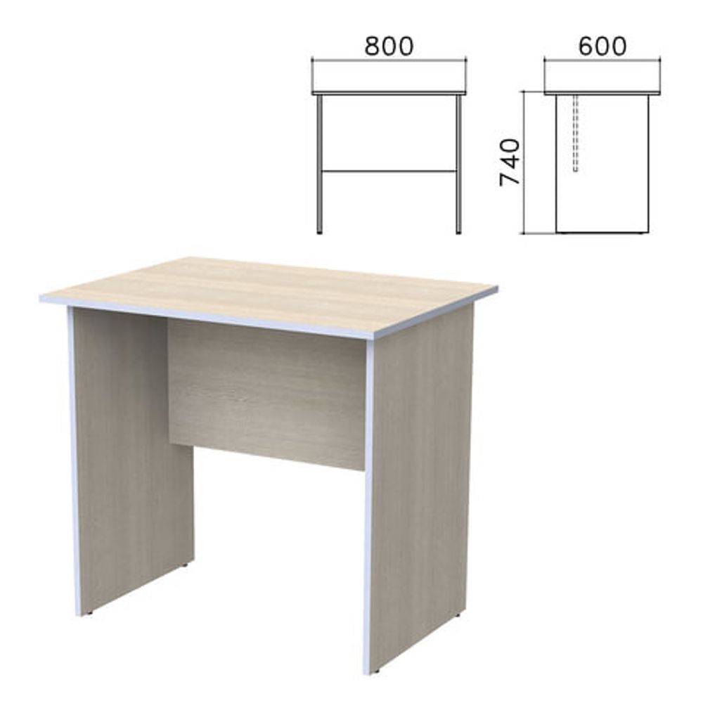 Стол письменный &quot;Бюджет&quot;, 800х600х740, дуб шамони светлый, 402659-430