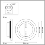 6625/8WL ODL Светильник LED 8Вт 3000К 220В IP20 HIGHTECH