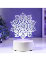 Светильник 3D ночник RISALUX «Сандала», LED RGB, от сети, 9.