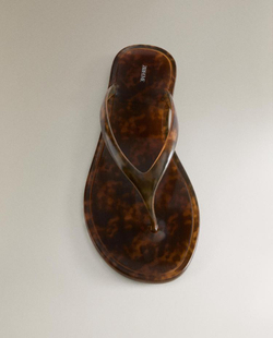 ZARA HOME САНДАЛИИ НА ПЛОСКОЙ ПОДОШВЕ JELLY, КОРИЧНЕВЫЙ