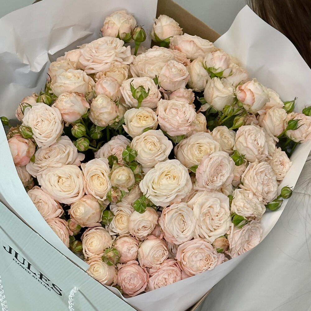 Букет из пионовидных роз «Бомбастик» 25 шт