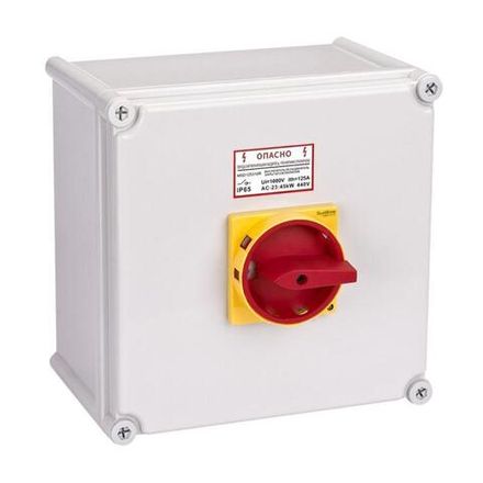Выключатель-разъединитель главный аварийный 4п 175А IP65 закрытого исп. с замком SE MSD175411R
