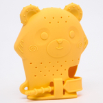 6537256 Прорезыватель рукавичка «Мишка», силиконовый, цвет синий