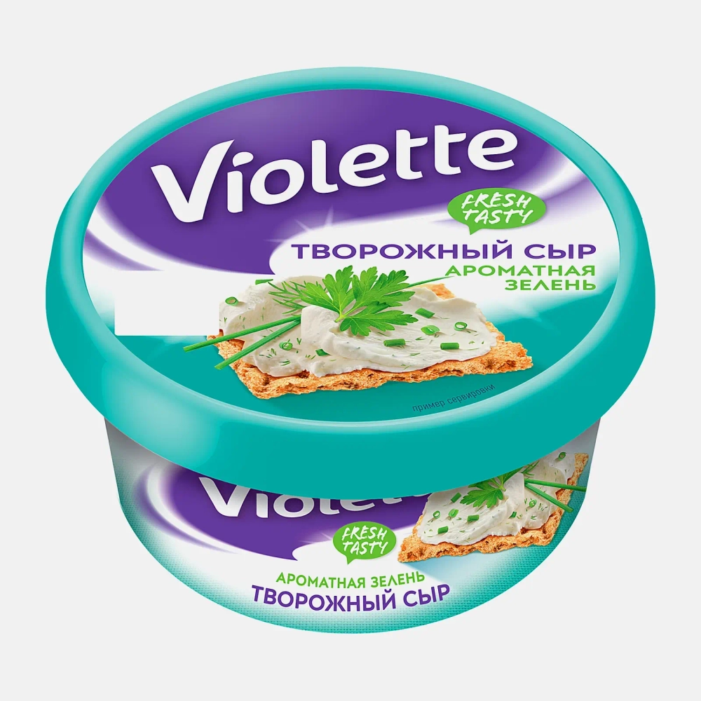 Сыр творожный Violette Ароматная зелень 70% 140г