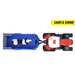 Ферма Dickie - Трактор Massey Ferguson с прицепом 26 см Свет и звук 3734003 / артикул   3734003  / GTIN 4006333084751