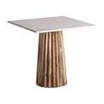 Квадратный барный стол Vical Plisse WOOD белый