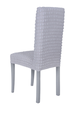 Чехол на стул без оборки со спинкой, цвет Ваниль, Набор 6 шт.