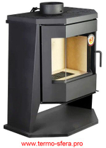 Печь-камин БАВАРИЯ ПАНОРАМА ПРИЗМА с плитой