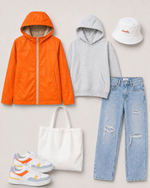 Плащ-ветровка женская "HN-19" оранжевый