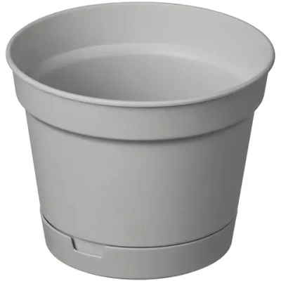 Горшок для цветов пластиковый 0,7л d-12см «Mint» с поддоном серый