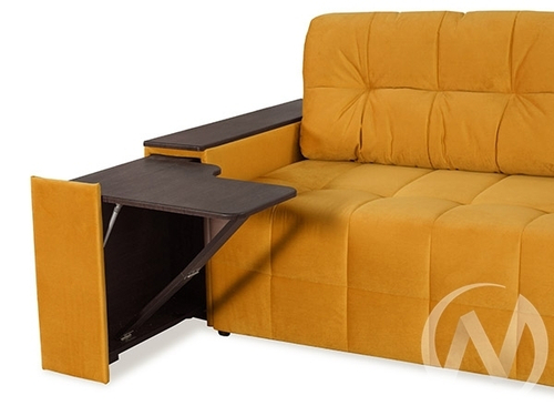 Диван прямой Элегант БД (2022) ДЕКОР ВЕНГЕ/GROUND 14 (темно-желтый)