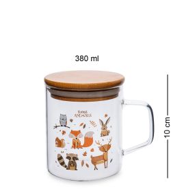 GS- 49/2 Кружка с крышкой «Флора и фауна» 380мл