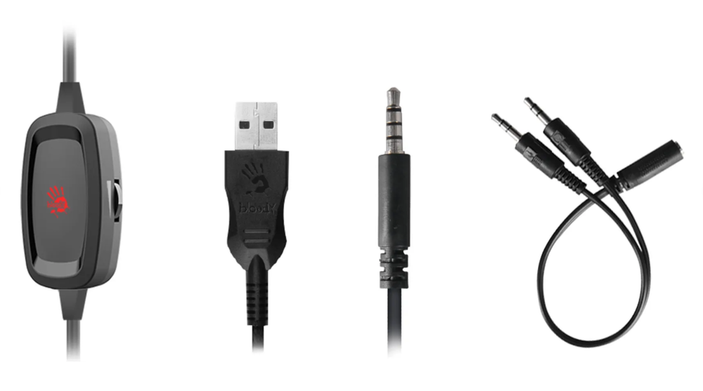 Наушники с микрофоном A4Tech Bloody G573P (Black, 2m Cable)