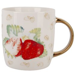 Кружка "Фруктовый сад.Клубника" v=350мл (фарфор) (подарочная упаковка)