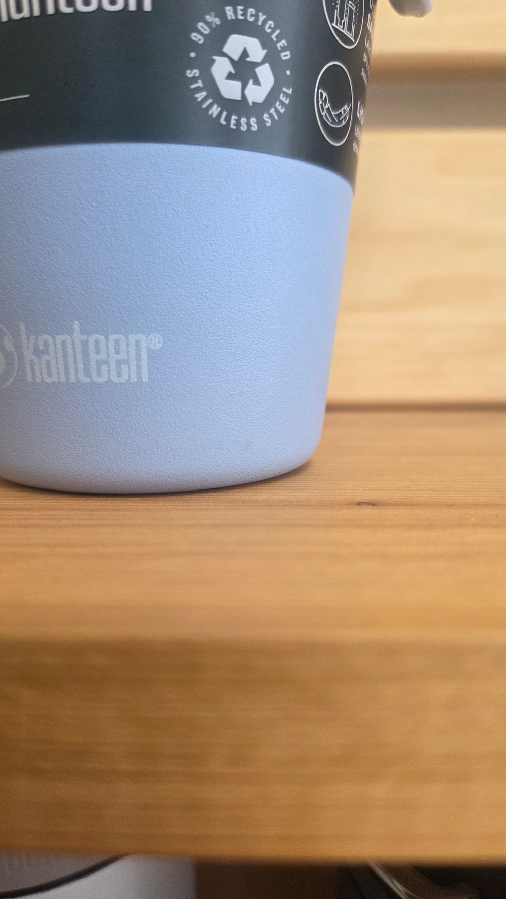 Детский стакан одностенный Klean Kanteen Kid Cup Straw Lid 10oz (296 мл) Clear Sky с трубочкой (трещина на краске)