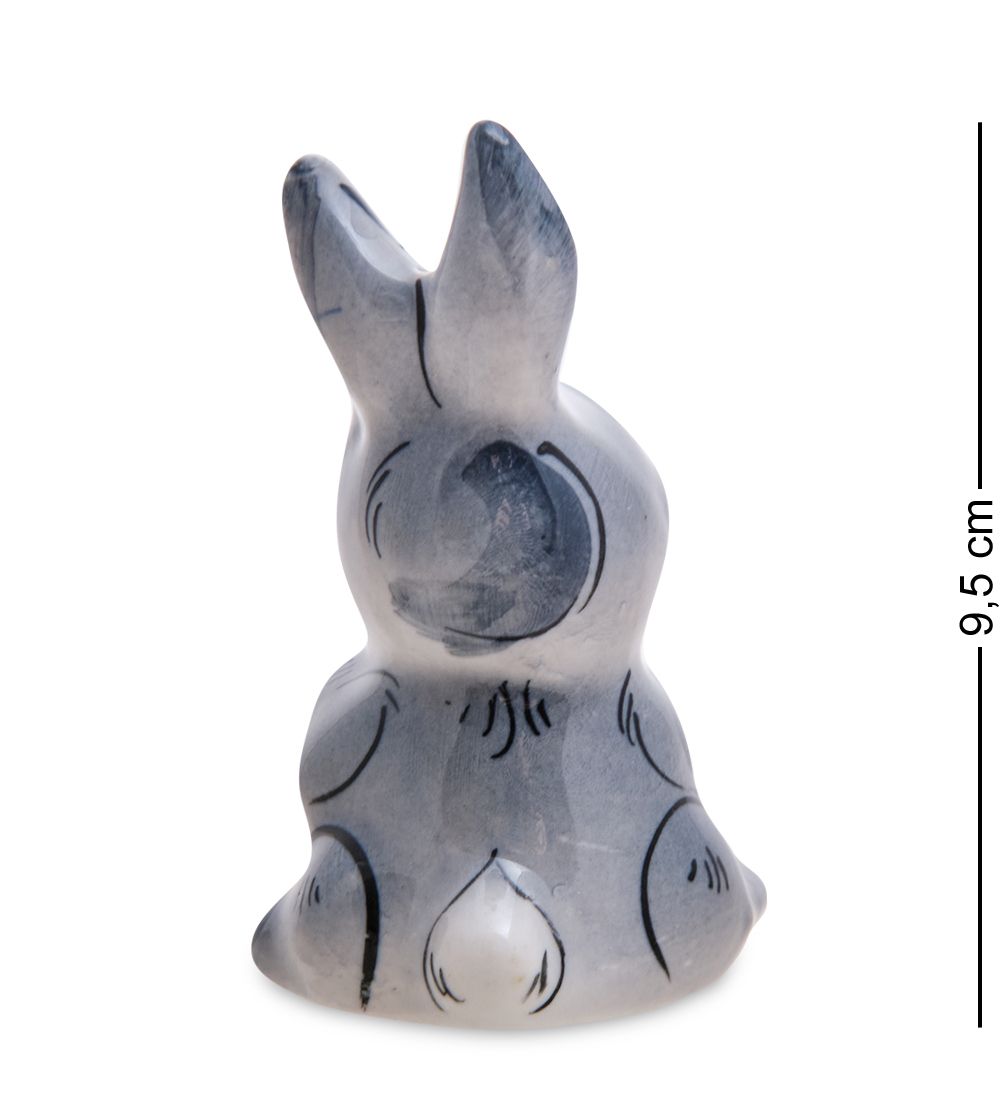 ГЛ- 057 Фигурка «Зайчонок» цв. (Гжельский фарфор)