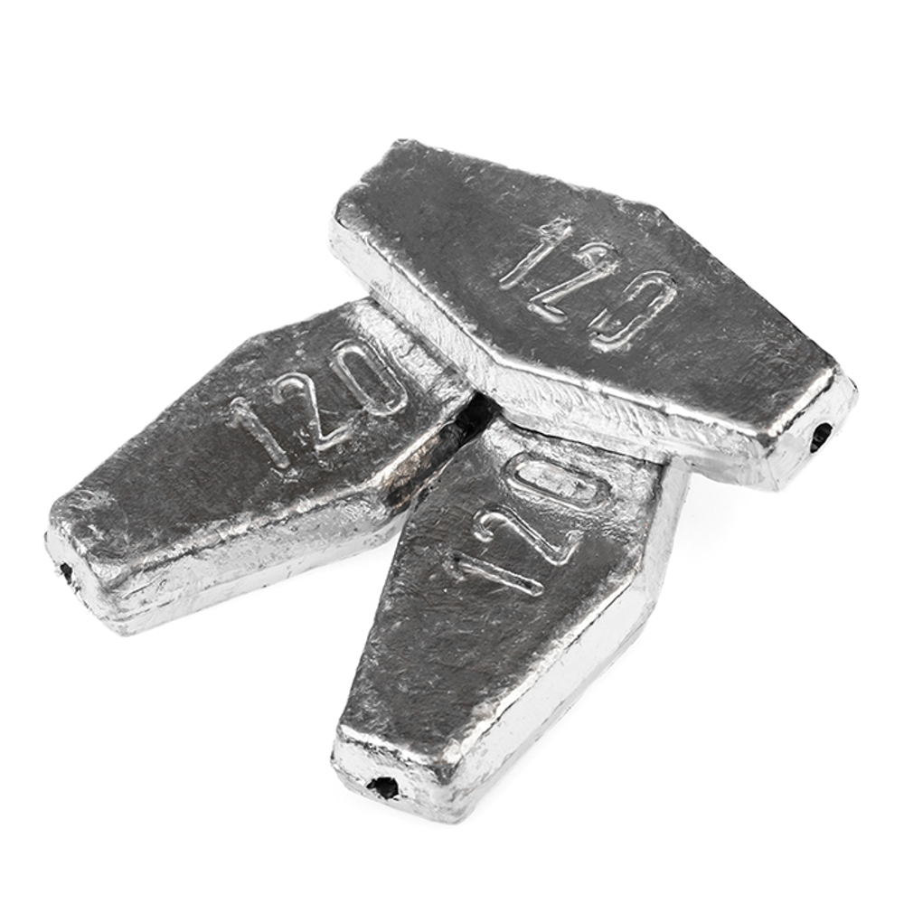Груз Ромб с отверстием 100 гр. (25 шт.)