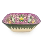 Салатница квадратная Риштанская Керамика 13 см, Qora galam