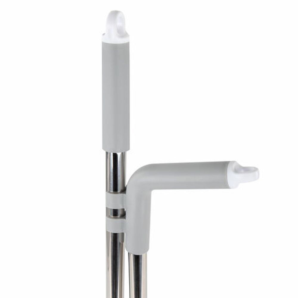 Совок для мусора + щётка на телескопических рукоятках 59-93 см, бело-серый, LAIMA, 608952