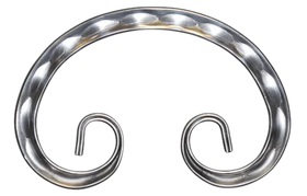 кованый элемент вензель с декором 350х240