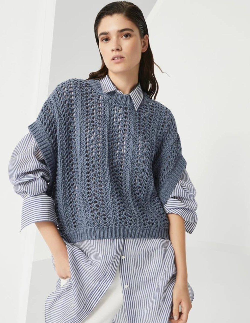 Видео мастер-класс по вязанию пулундера спицами от Cucinelli