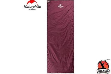 Спальный мешок NATUREHIKE Mini Ultralight Sleeping Bag L (Burgundy Red)