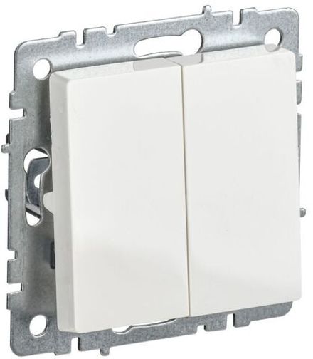 Выключатель проходной 2-кл. Brite 10А ВС10-2-6-БрБ механизм бел. IEK BR-V22-0-10-K01-PRO