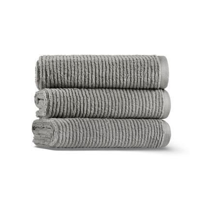 Полотенце 70x140 L'appartement Slim Ribbed carbon серый металлик