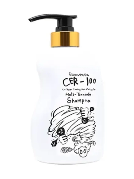 ELIZAVECCA - ШАМПУНЬ ДЛЯ ВОЛОС С КОЛЛАГЕНОМ ДЛЯ ПРИКОРНЕВОГО ОБЪЕМА CER - 100 COLLAGEN HAIR A+ MUSCLE TORNADO SHAMPOO, 500 МЛ.