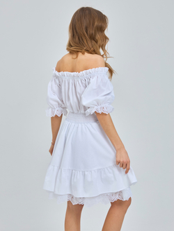 Сарафан летний однотонный для девочки белый