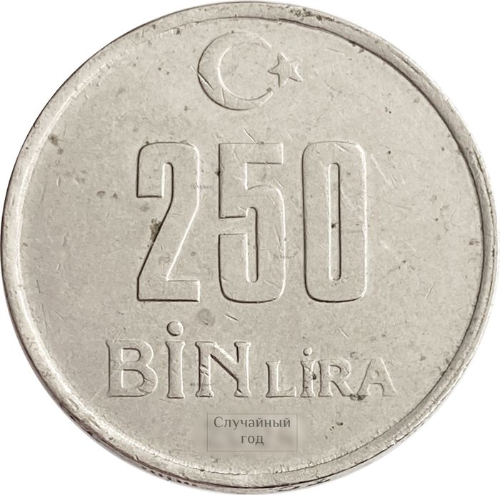 250 000 лир 2002-2004 Турция (250 Bin Lira)