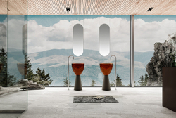 Раковина Abber Kristall 45 AT2703Black-Opal Черная Коричневая