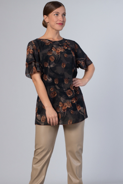 Блузка женская 3692ЛП, Кофе #284Коф093692ЛП
