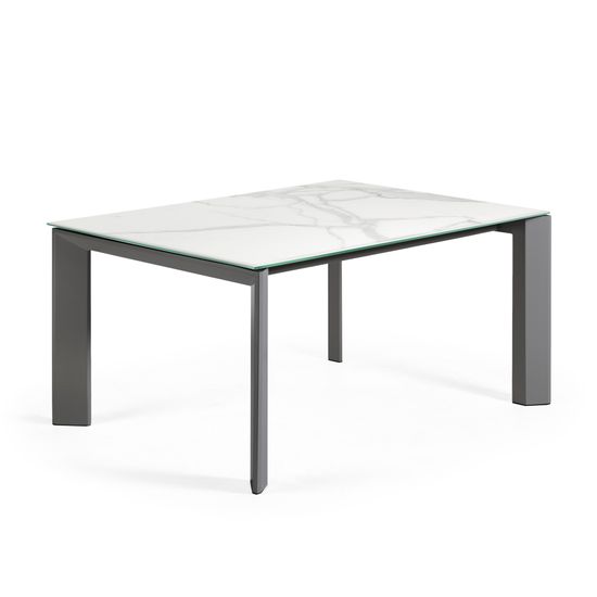 Стол Atta 160 (220) x90 антрацит, керамика