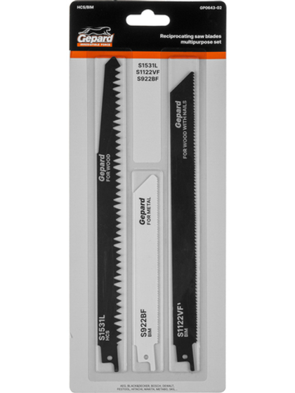Набор пилок сабельных универсальный 3шт. GEPARD (GP0643-02)