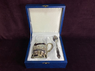 Подстаканник "Северные народы", латунь, никель