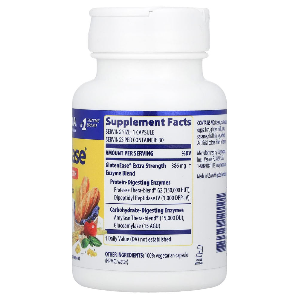Enzymedica, GlutenEase®, 30 капсул